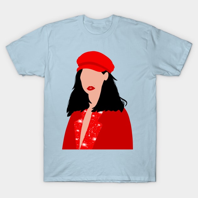 Red lady 1 T-Shirt by Miruna Mares